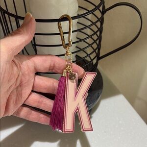 Pink and Gold Keychain with Tassel